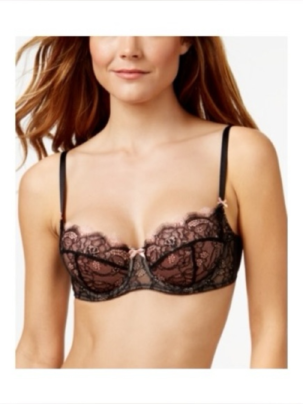 Wacoal b.tempt'd b.sultry NWOT Lace Sheer Unlined Plunge Bra 951261 Black Sz 36D